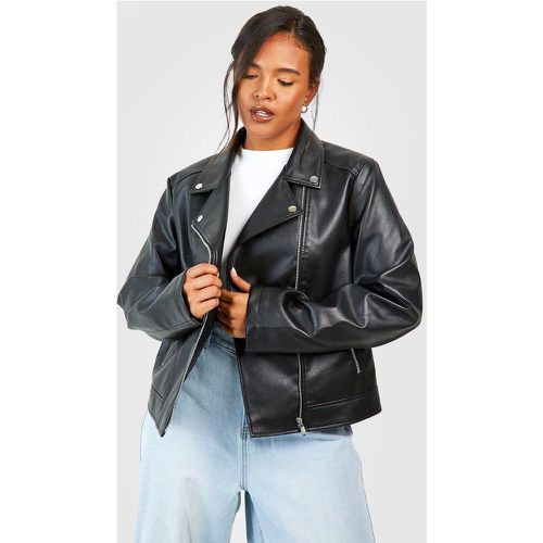 Grande Taille - Veste Biker En Simili - 46 - boohoo - Modalova