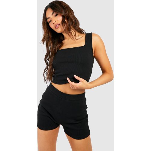 Ensemble Côtelé Avec Crop Top Et Short - L - boohoo - Modalova