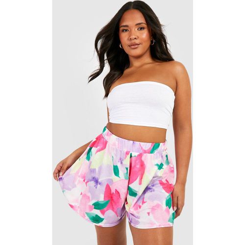 Grande Taille - Short Fleuri Ample - boohoo - Modalova