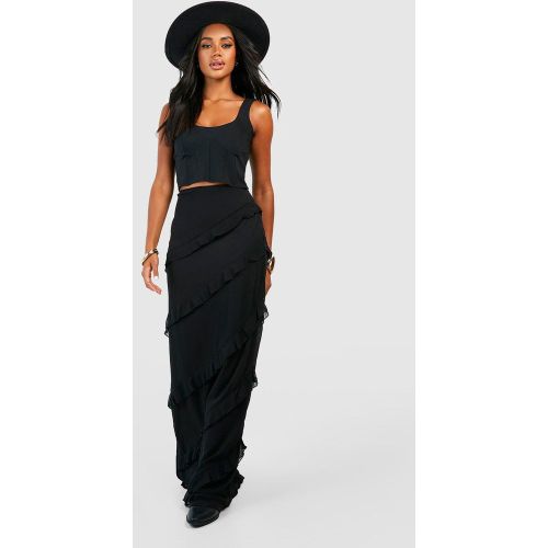 Corset Soyeux - Noir - 44, Noir - boohoo - Modalova