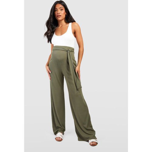 Maternité - Pantalon De Grossesse Large À Ceinture - boohoo - Modalova