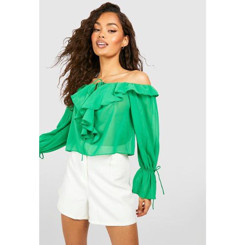 Crop Top À Col Bateau - / - 38, / - boohoo - Modalova