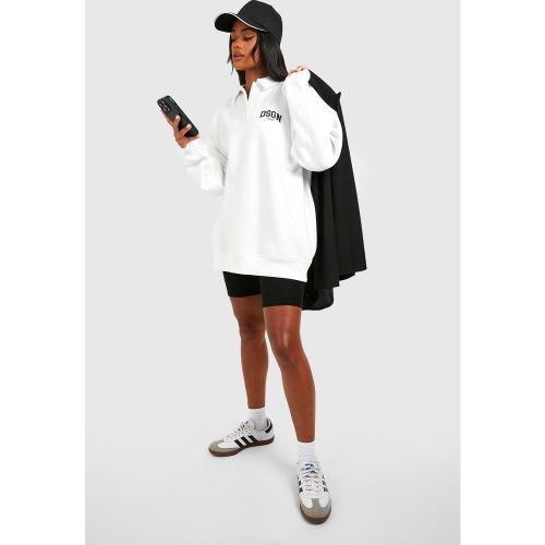 Sweat Oversize À Slogan Dsgn Studio - Blanc Écru - S, Blanc Écru - boohoo - Modalova