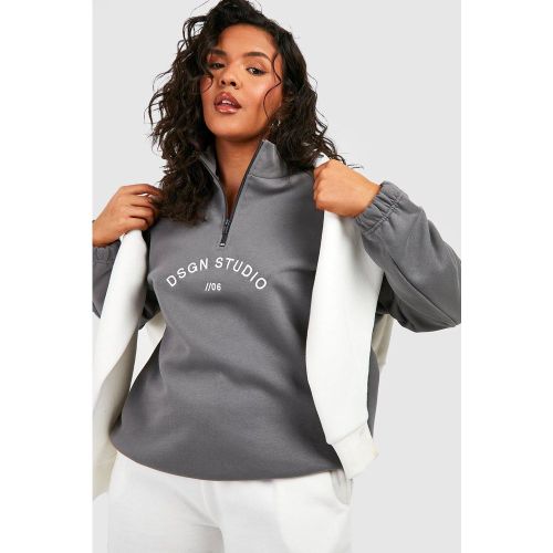 Grande Taille - Sweat À Col Zippé - 44 - boohoo - Modalova