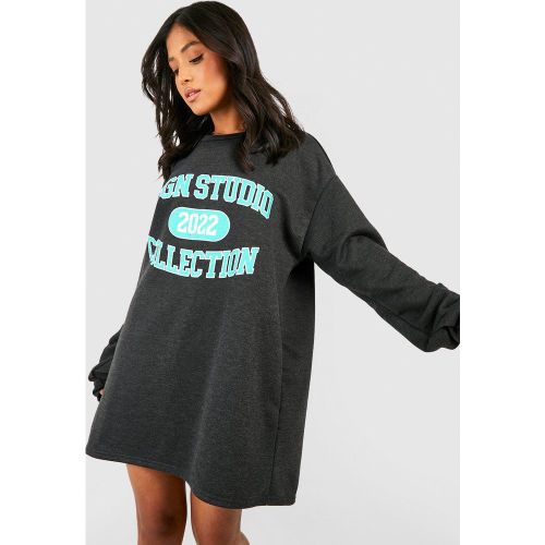 Petite" - Robe Sweat Oversize À Slogan Dsgn Studio - S - boohoo - Modalova