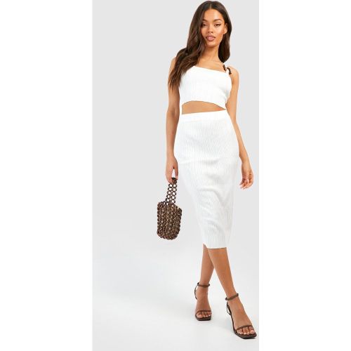 Ensemble En Maille Fine Avec Crop Top Et Jupe - S - boohoo - Modalova