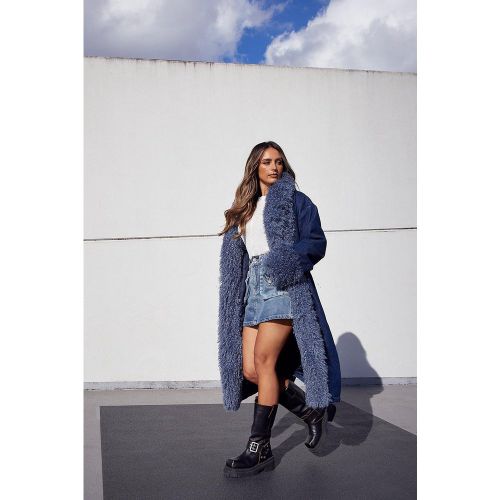 Mini-Jupe En Jean Délavé Vintage - 40 - boohoo - Modalova