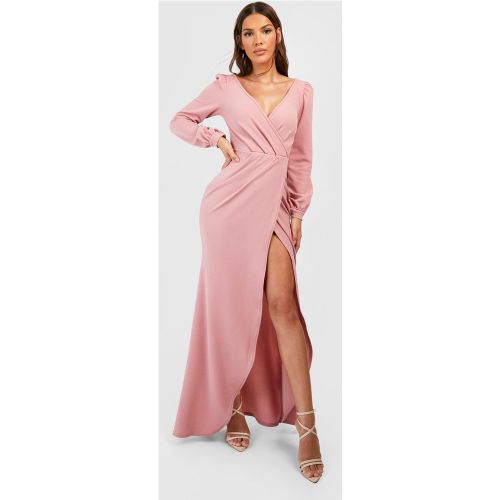 Robe Longue Portefeuille - 36 - boohoo - Modalova