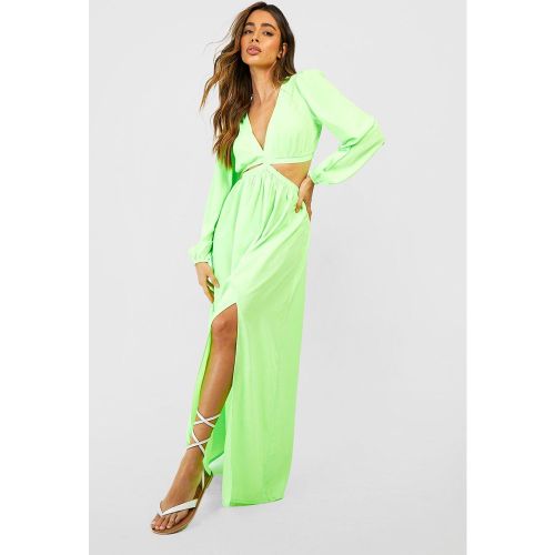 Robe Longue Décolletée Découpée - 44 - boohoo - Modalova