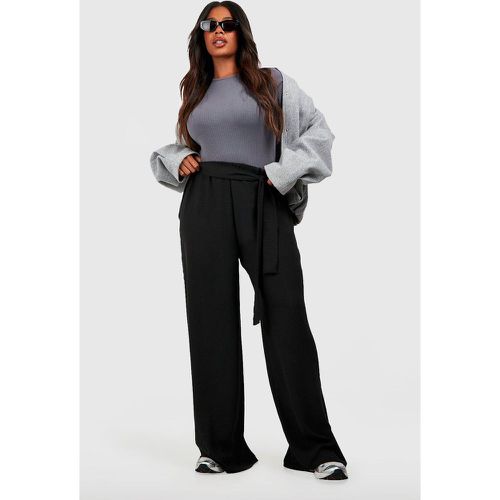 Grande Taille - Pantalon Large Texturé À Ceinture - 48 - boohoo - Modalova