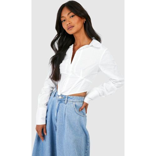 Chemise Corset - Blanc - 38, Blanc - boohoo - Modalova