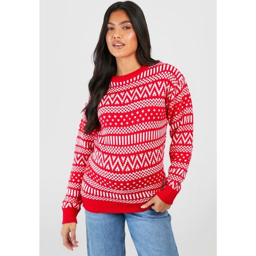 Maternité - Pull Jacquard De Noël - 38 - boohoo - Modalova