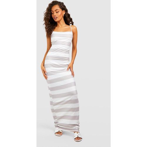 Robe Longue À Rayures Et Bretelles - 44 - boohoo - Modalova