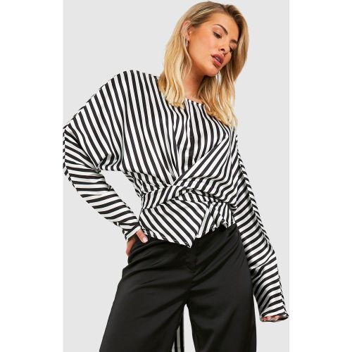 Blouse Satinée À Attaches - 36 - boohoo - Modalova