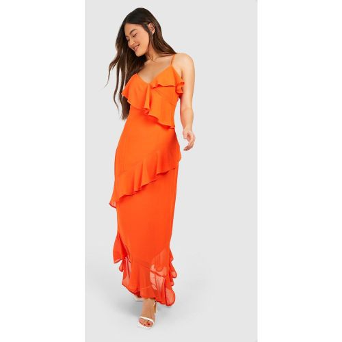 Robe Longue À Volants - 38 - boohoo - Modalova
