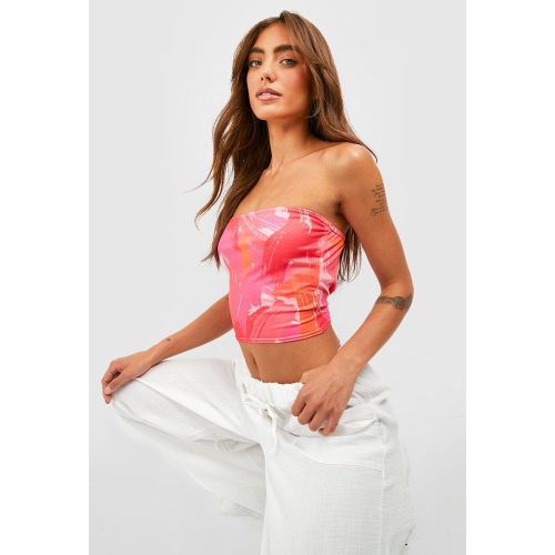 Top Bandeau Imprimé Abstrait - 42 - boohoo - Modalova