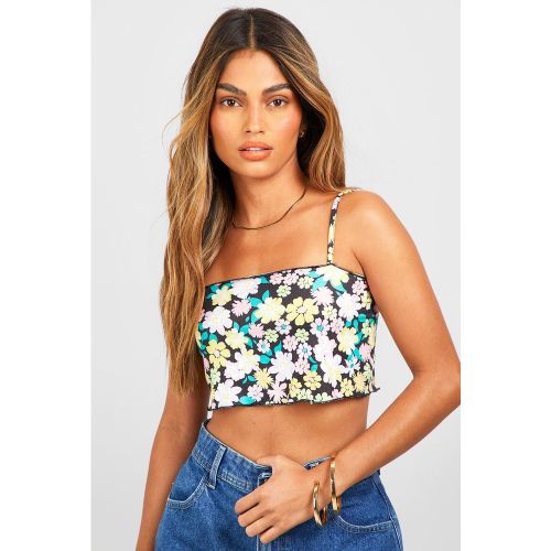 Débardeur Court Fleuri - 40 - boohoo - Modalova