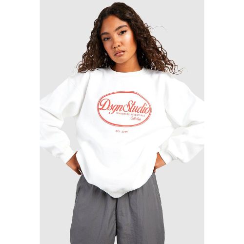 Tall" - Sweat À Slogan Dsgn Studio - Blanc Écru - S, Blanc Écru - boohoo - Modalova