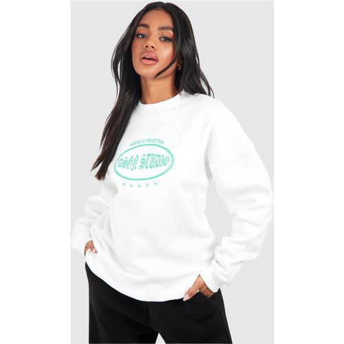 Sweat À Slogan Dsgn Studio - Blanc Écru - S, Blanc Écru - boohoo - Modalova
