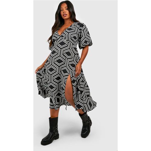 Grande Taille - Robe Mi-Longue À Volants - 44 - boohoo - Modalova