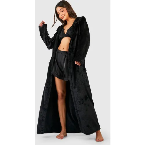 Robe De Chambre Longue En Polaire - 36 - boohoo - Modalova