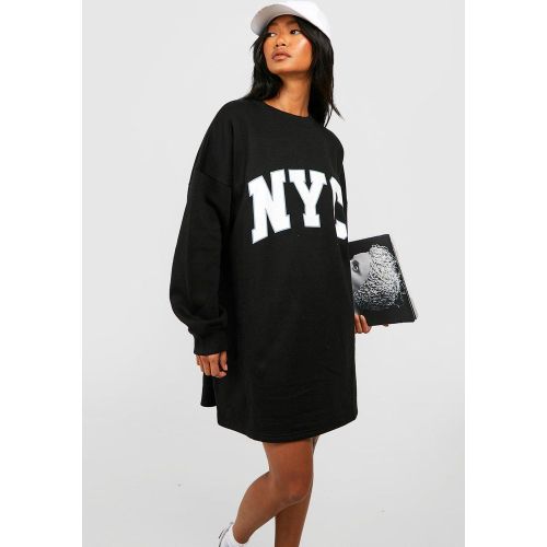 Robe Sweat Oversize À Slogan New York - 36 - boohoo - Modalova