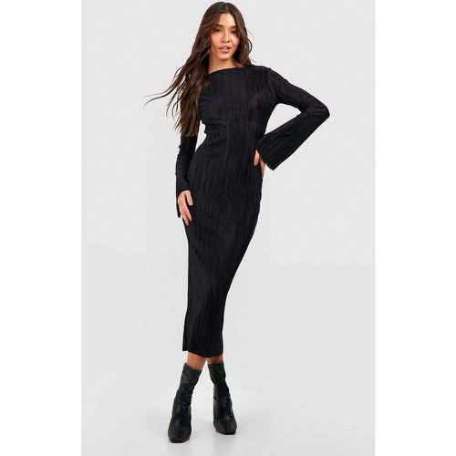 Robe Mi-Longue Plissée À Manches Évasées - 38 - boohoo - Modalova