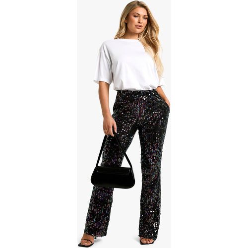 Pantalon Flare À Sequins Arc-En-Ciel - 38 - boohoo - Modalova