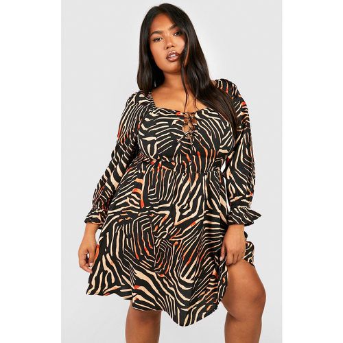 Grande Taille - Robe Babydoll À Col Carré - 50 - boohoo - Modalova