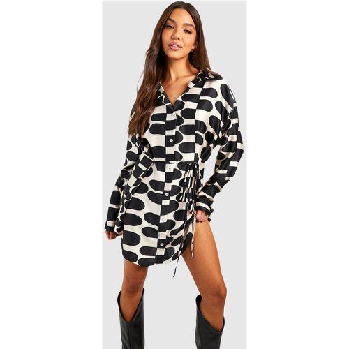 Robe Chemise Cintrée Imprimée - 44 - boohoo - Modalova