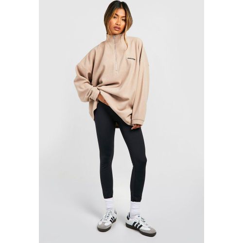 Sweat Oversize En Polaire À Col Zippé - S - boohoo - Modalova