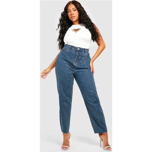 Grande Taille - Jean Mom À Ornements - 56 - boohoo - Modalova