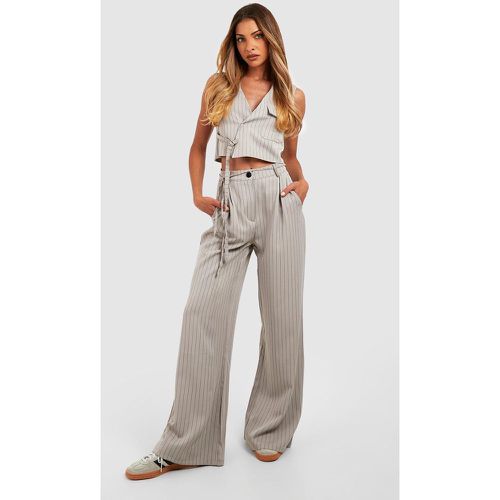 Pantalon Large À Rayures Fines - 36 - boohoo - Modalova