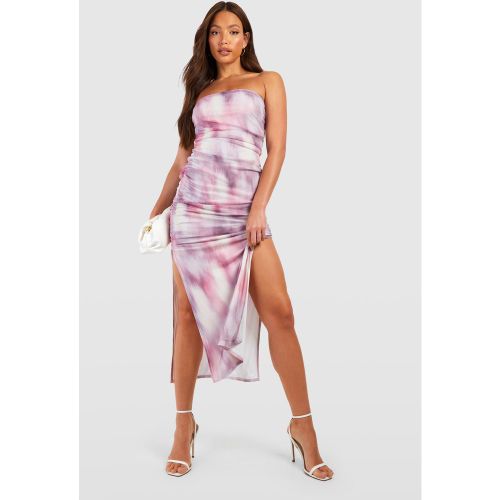 Tall" - Robe Mi-Longue Froncée À Imprimé Marbre - 10 - boohoo - Modalova