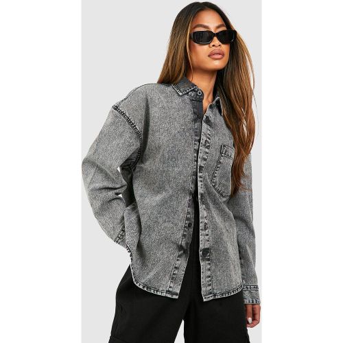 Chemise Oversize Basique En Jean - 34 - boohoo - Modalova