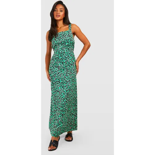 Robe Longue À Imprimé Léopard - 44 - boohoo - Modalova