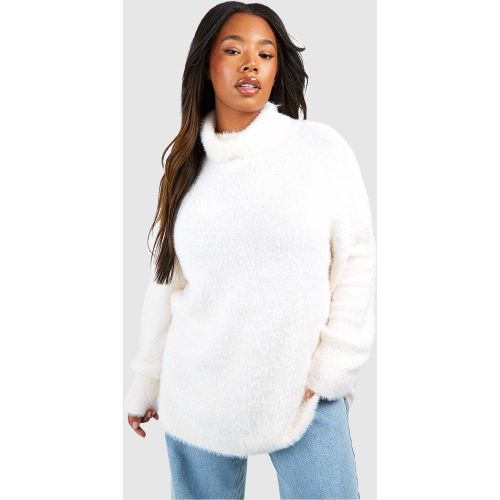 Grande Taille - Pull En Maille Douce À Col Roulé - 52 - boohoo - Modalova