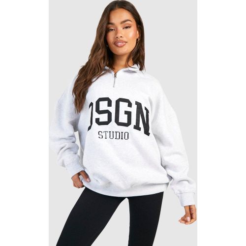 Sweat Zippé À Slogan Dsgn Studio - S - boohoo - Modalova