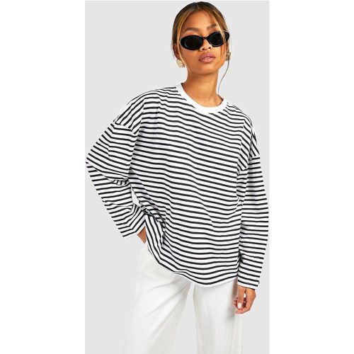 T-Shirt Oversize Basique À Rayures - 34 - boohoo - Modalova