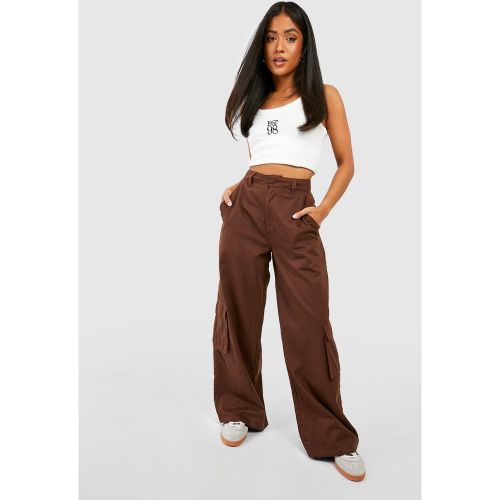 Petite" - Pantalon Cargo Large En Twill - 34 - boohoo - Modalova