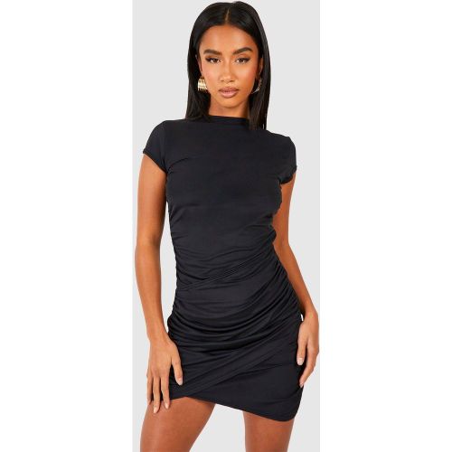 Petite" - Robe Portefeuille Courte Premium - 38 - boohoo - Modalova