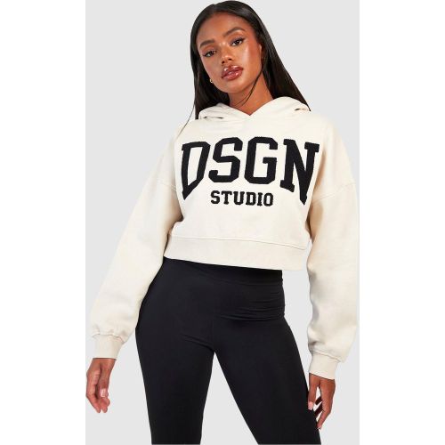 Sweat À Capuche Court À Slogan Dsgn Studio - S - boohoo - Modalova