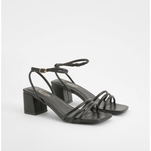 Sandales À Petit Talon Et Triple Bride - Pointure Large - 36 - boohoo - Modalova