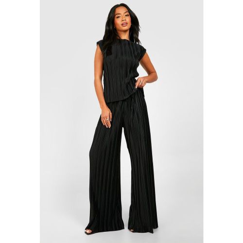 Petite" - Pantalon Satiné Et Plissé - 32 - boohoo - Modalova