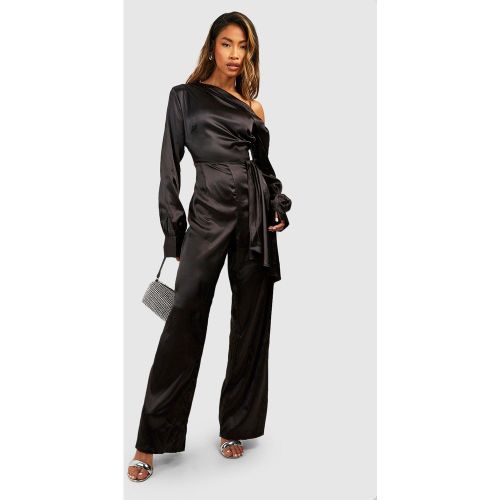 Combinaison Large Satinée À Épaule Dénudée - 36 - boohoo - Modalova
