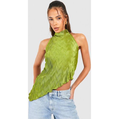 Top Asymétrique Plissé - 38 - boohoo - Modalova