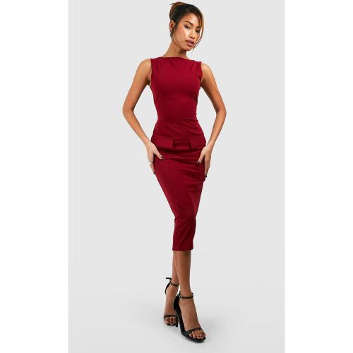 Robe Mi-Longue À Col Bateau - -- - 38, - boohoo - Modalova