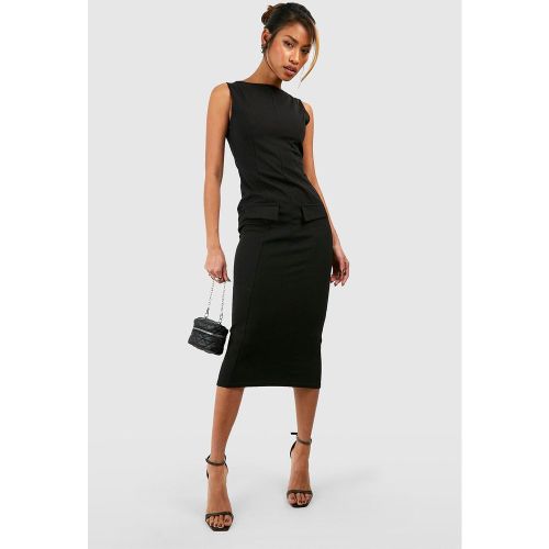 Robe Mi-Longue À Col Bateau - 42 - boohoo - Modalova