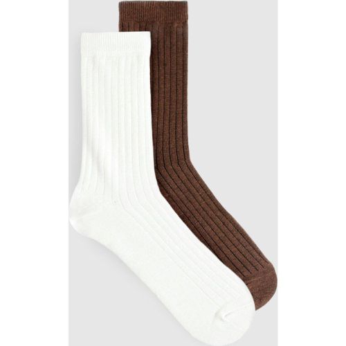 Lot De 2 Paires De Chaussettes Côtelées - One Size - boohoo - Modalova