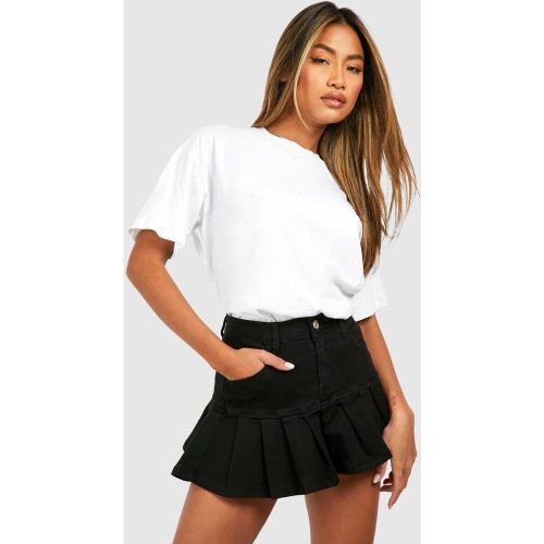 Jupe De Tennis Plissée En Jean - 34 - boohoo - Modalova